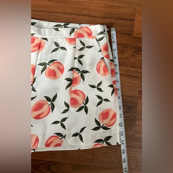 Le Lis High Waist White and Orange Shorts - Picture 8 of 9